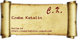 Czebe Katalin névjegykártya