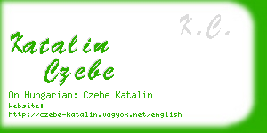 katalin czebe business card